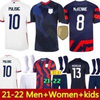 Wholesale 21 US Soccer Jersey PULISIC YEDLIN BRADLEY Shirt United States Men women kids WOOD DEMPSEY ALTIDORE Football Uniform