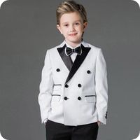 Wholesale Baby Boys Suits Costume For Boy Double Breasted Kids Blazers Suit Peaked Lapel Formal Wedding Wear Children Clothing Men s