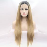 Wholesale 18 inch long hair front lace wigs chemical fiber wig high temperature silk factory direct sales stock