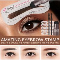 Wholesale Eyebrow Shaping Kit Stamp Pencil and Pairs Brow Stencils Pen Cosmetics Waterproof Natural Color Eye Makeup Tools enhancer gel dhl