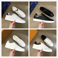 Wholesale LUXEMBOURG Mens Sneaker Italy White Leather Embossed Designer Shoes For Man Luxembourgs Trainer Sports Sneakers Monograms Flowers Flat Business Casual Shoe
