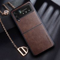Wholesale Cases for Samsung galaxy Z Flip3 G with Retro business PU leather Skin design phone cover for samsung galaxy z flip g case