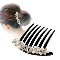 Wholesale Hair Brushes Imitation Pearls Comb Crystal Headdress Delicate Rhinestone Bride Accessories