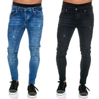 Wholesale Motorcycle men s feet pantss kinny jeans factory direct sales pants men trousers