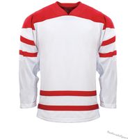Wholesale Mens Vintage Hockey Jerseys Home Red White Stitched Shirts Blank Custom name logo size S XXXL Men kids Womens Ladies black