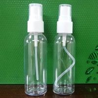 Wholesale 50ML plastic spray bottle empty round high end transparent PET vial skin care product packaging