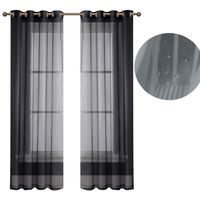 Wholesale Patio Curtain Waterproof Outdoor Garden Decoration Sheer Curtains Porch Exterior Voile Solid White Tulle Curtains Fabric Drapes