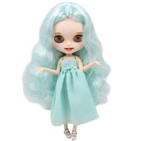 Wholesale Icy DBS Blyth BJD doll lip carving mouth opening custom matte face blue hair joint girl toy