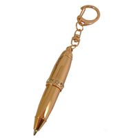 Wholesale Ballpoint Pens ACMECN Brass Mini Rose Gold Ball Pen With Key Ring Novelty Design Cute Silver Gifts For Christmas