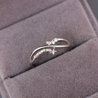 Wholesale Women Small and Exquisite Sterling Silver Band Rings Color MorningStar Bright Diamonds Thin Party Courtship Proposal Jewelry