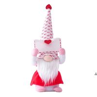 Wholesale Valentine s Day Love Heart Envelope Faceless Doll Gnome Plush Doll Holiday Figurines Kid Toy Decorations Lover Gift Home Party RRE11978
