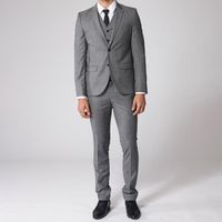 Wholesale Men s Suits Blazers Custom Vintage Wedding Groom Tuxedo Made Men Suit Slim Fit Bespoke Light Grey For