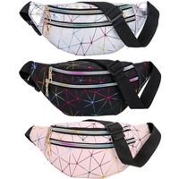 Wholesale Waist Bag Party Rave Bum bag Fanny Pack Holographic Fannypack For Women Bumbag and Girls Bumbag Shiny Neon Laser Crossbody fasihon