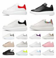 Wholesale With logo Fashion Men Shoe Designer Women Leather Lace Up Platform Oversized Sole Sneakers White Black mens womens Luxury velvet suede Casual Shoes With Box