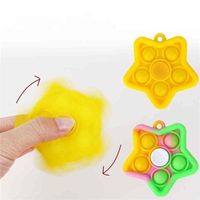 Wholesale Star Keychain Finger Toys Pop it Game Mini Push Pops Bubble Sensory Fidget Spinner Toys Boys and Girls Autism Squishy Stress Reliever