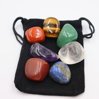 Wholesale Necklaces Pendants set Reiki Natural Stone Tumbled Irregular Polishing Rock Quartz Yoga Energy Bead for Chakra Healing Decoration