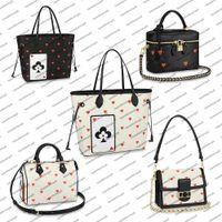 Wholesale M57462 Women Desinger Bag colorful GAME ON MM SPEEDY VANITY PM city DAUPHINE canvas red hearts cowhide leather Handbag Purse Tote Clutch Crossbody Shoulderbag