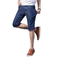 Wholesale Men s Jeans Summer Blue Shorts Fashion Casual Stretch Denim Pants Big Size Men