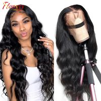 Wholesale Lace Wigs Closure Wig Body Wave inch Front Human Hair Brazilian Remy Preplucked For Black Women