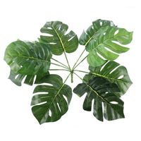 Wholesale Decorative Flowers Wreaths Faux Artificial Leaf Greenery Plants Fake Plant Palm Tree Simulative Landscaping For Home Party Wedding Decor