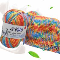 Wholesale 1pc g Knit Yarn Laine Crochet Thread Cotton Blended Yarn Baby Sweater Estambre Para Tejer Beige Knit Leg Warmers Long
