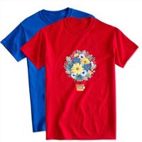 Wholesale Aesthetic Air Balloon Composed Mens T Shirt Of Flowers Various Colors Graphic Streetwear Letter
