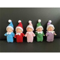 Wholesale 20pcs Christmas Newborn Baby Dolls Pacifier Dummy Nipple Sleeping Cute Doll Toys Candy Colors Fashion Kids Desktop Decoration Toys Baby s doll Gifts G16CN8B