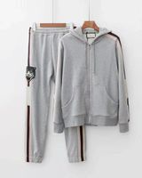 Wholesale 2019 fall new fashion mens designer grey hooded tracksuits US SIZE sweatsuit tops mens training jogging sweat track suits