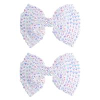 Wholesale Hair Accessories Crystal Bow Clips For Children Hairpin Laser Rhinestone Fashion Girls Shiny Barrettes Year Gifts