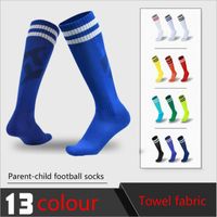Wholesale Men s Socks Thicken Outdoor Long Tube Striped Traini Soccer Parent child Compression Stockings Sports Gym