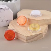 Wholesale Wax Container Food Grade Plastic Boxs g g square bottom Storage Boxes Small Sample Bottle Cosmetic Packaging Box Bottle ZC132