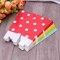Wholesale Gift Wrap Popcorn Boxes Holders Containers Cartons Polka Candy Paper Bags For Movie Theater Wedding Birthday Carnival