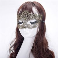 Wholesale 2018 new Sexy lace half face bar masks for women lady girl Masquerade Christmas ball Halloween Costume Party cover V2