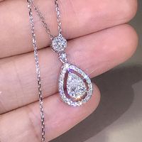 Wholesale Pendant Necklaces CAOSHI Dazzling For Women Brilliant Crystal Bridal Jewelry Wedding Accessories Graceful Anniversary Nice Gift