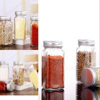 Wholesale Spice Jars Kitchen Organizer Storage Holder Container Glass Seasoning Bottles With Cover Lids Camping Condiment Containers N2