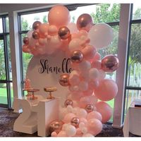 Wholesale 101pcs set Pastel Rose Gold Pink Balloon Garland Arch Kit Anniversary Birthday Party Decorations Balloon Adult Baby Shower Girl S2