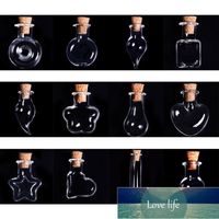 Wholesale 10Pcs Mini Empty Glass Wishing Message Bottle with Cork Stoppers Clear Drifting Jar for Wedding Party DIY Necklace Craft