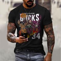 Wholesale BUAKS original D printing T shirt unique fashion beautiful breathable comfortable daily party travel visual impact Gothic Style Mens short sleeves