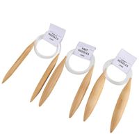 Wholesale Sewing Notions Tools mm Bamboo Knitted Crochet Hook Thick Sweater Knitting Needles Stitch Carpet Ring Needle Tool TP