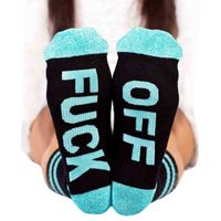 Wholesale Tuck Off Letter Socks Combed Cotton Color Matching