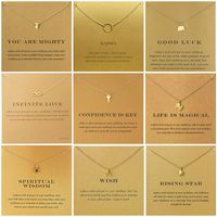 Wholesale Chain Choker Necklace Statement Card Jewelry Necklaces Golden Circle Elephant Pearl Love Pendant for Women Girls J