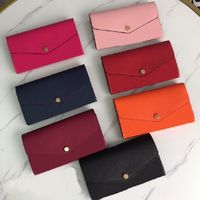 Wholesale Sarah wallet purse high quality designer coins purses men and women long wallets zipper leather coin purse business cards holder Size x10cm free shippin