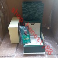 Wholesale Luxury designer Top Quality boxes Dark Green Watch Box Gift Woody Case For Rolex Watches Booklet Card Tags and Papers In English Swiss WatchesBoxes