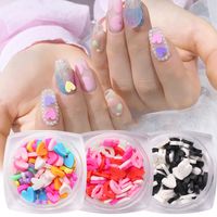 Wholesale Love Hearts Mouth Flowers Polymer Clay Slices Sequins For Nail Decorations Sticker Valentines Day Manicure DIY Designs Nails Art Accessories