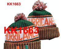 Wholesale 2021 Miami Hurricanes Beanies Football Beanie Sports Street American Team Winter Wool Sport Knit HAT
