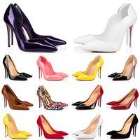 Wholesale 2021 red bottom high heels designer luxury women dress shoes Multi Gradient Color blue pink yellow white glod purple light green Pointed Toes Pumps womens wedding