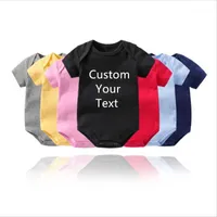 Wholesale Women s Jumpsuits Rompers Custom Baby Onesie Bodysuit Create Your Own Text Personalized Boys Girls Infant Romper Jumpsuit Outfit