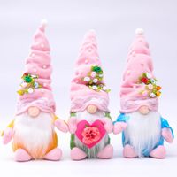 Wholesale Mothers Day Dwarf Doll Party Supplies Pearl Flower Faceless Dolls Creative Gift Cloth Art Gnome Home Window Decoration w