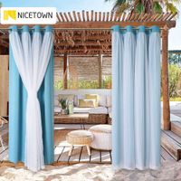 Wholesale NICETOWN Outdoor Waterproof Curtain Drape Blackout Light Blocking Fade Resistant with Grommet Rust Proof for Porch Beach Patio