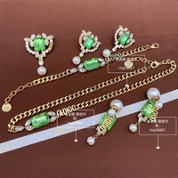 Wholesale 50 discount on store factory direct sales green suit Necklace women s Bracelet star same earring magic wand super immortal Brooch